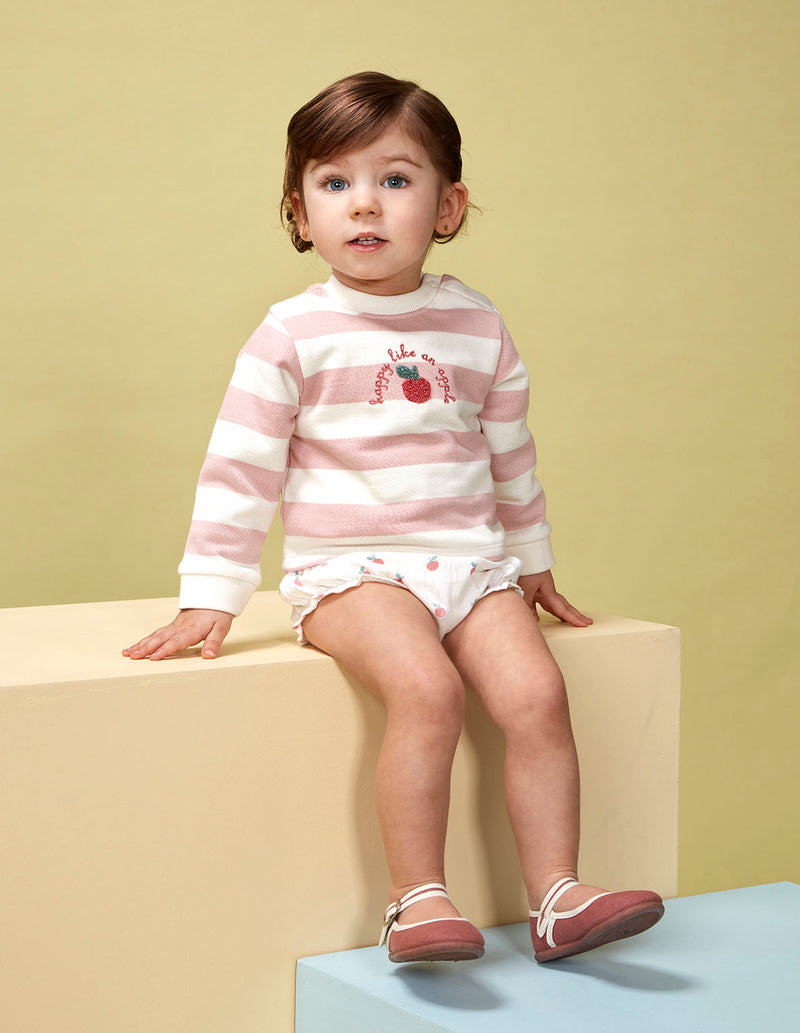 Sudadera de rayas con print