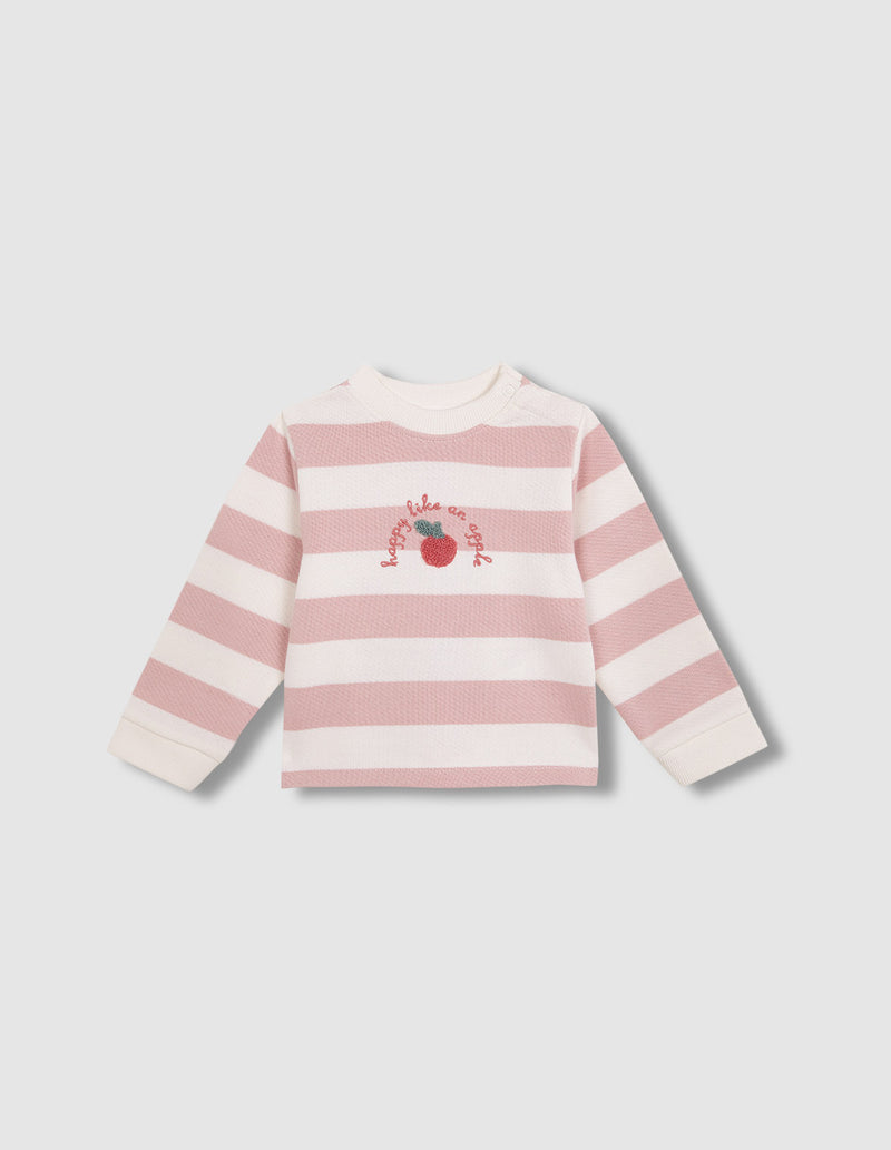 Sudadera de rayas con print