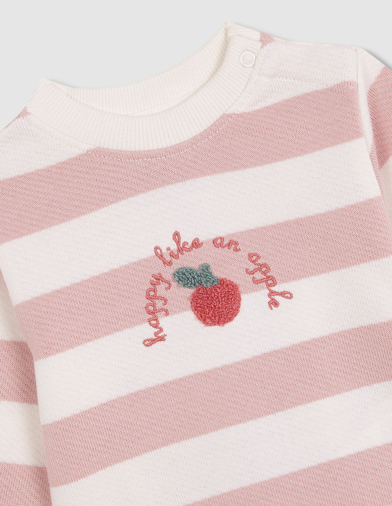 Sudadera de rayas con print