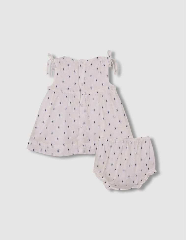Vestido dobby lazada hombro