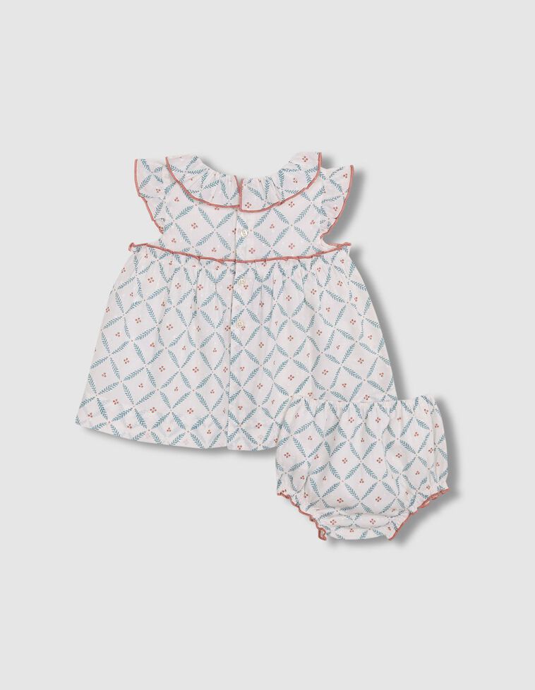 Vestido con estampado de ramitas