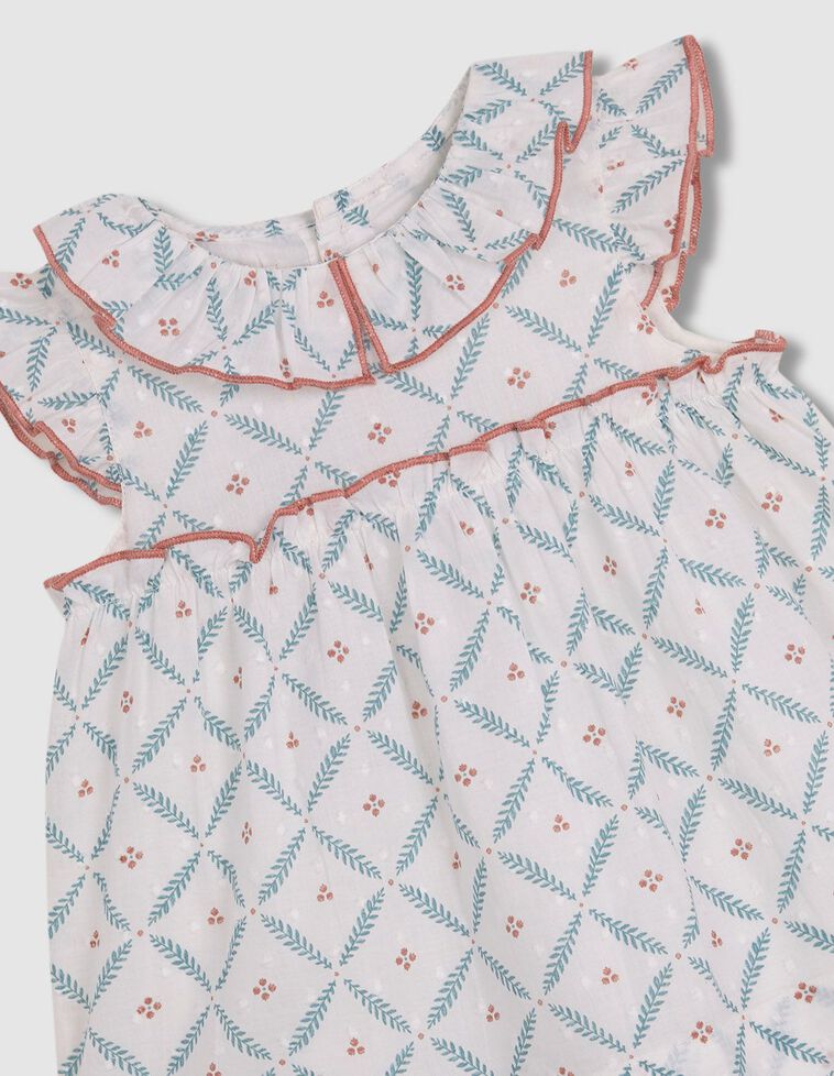 Vestido con estampado de ramitas