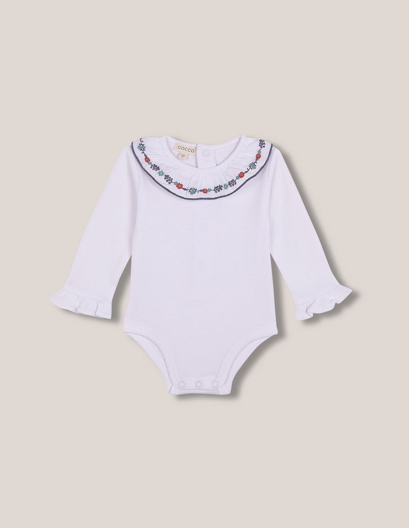 Body con cuello bordado