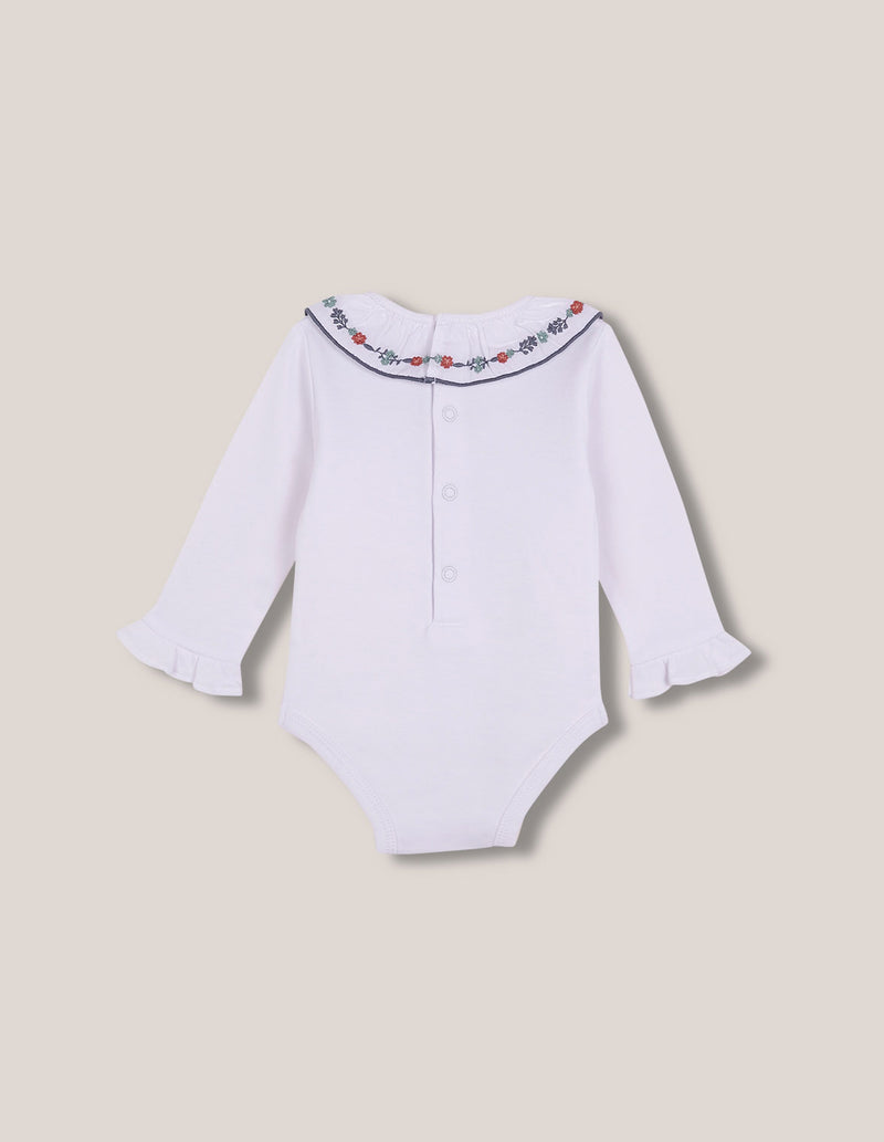 Body con cuello bordado
