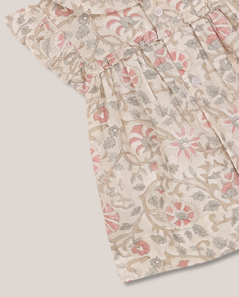 Vestido estampado para bebé con cubrepañal
