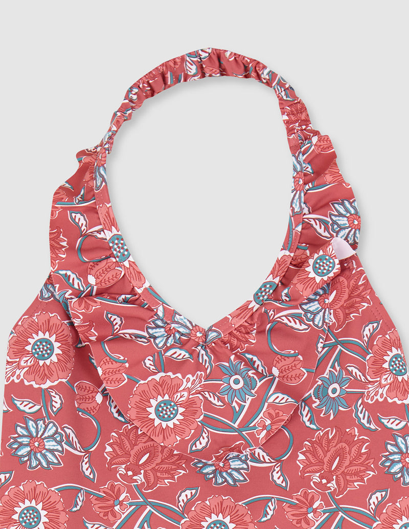 Traje de baño a una pieza de niña con estampado