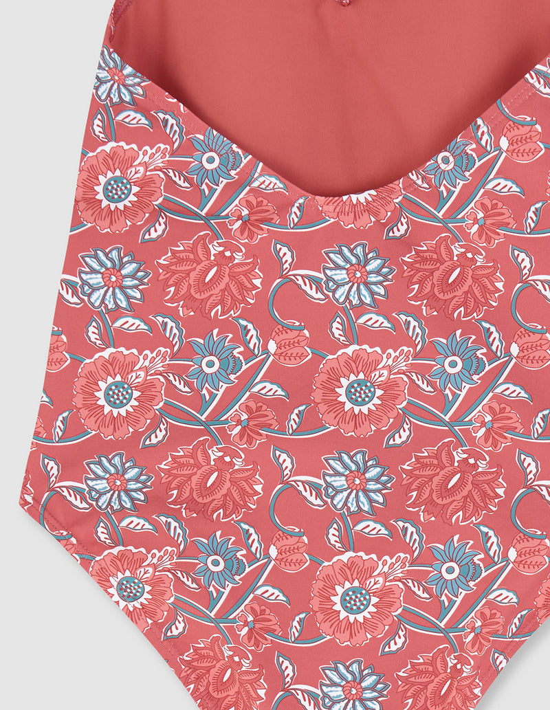 Traje de baño a una pieza de niña con estampado