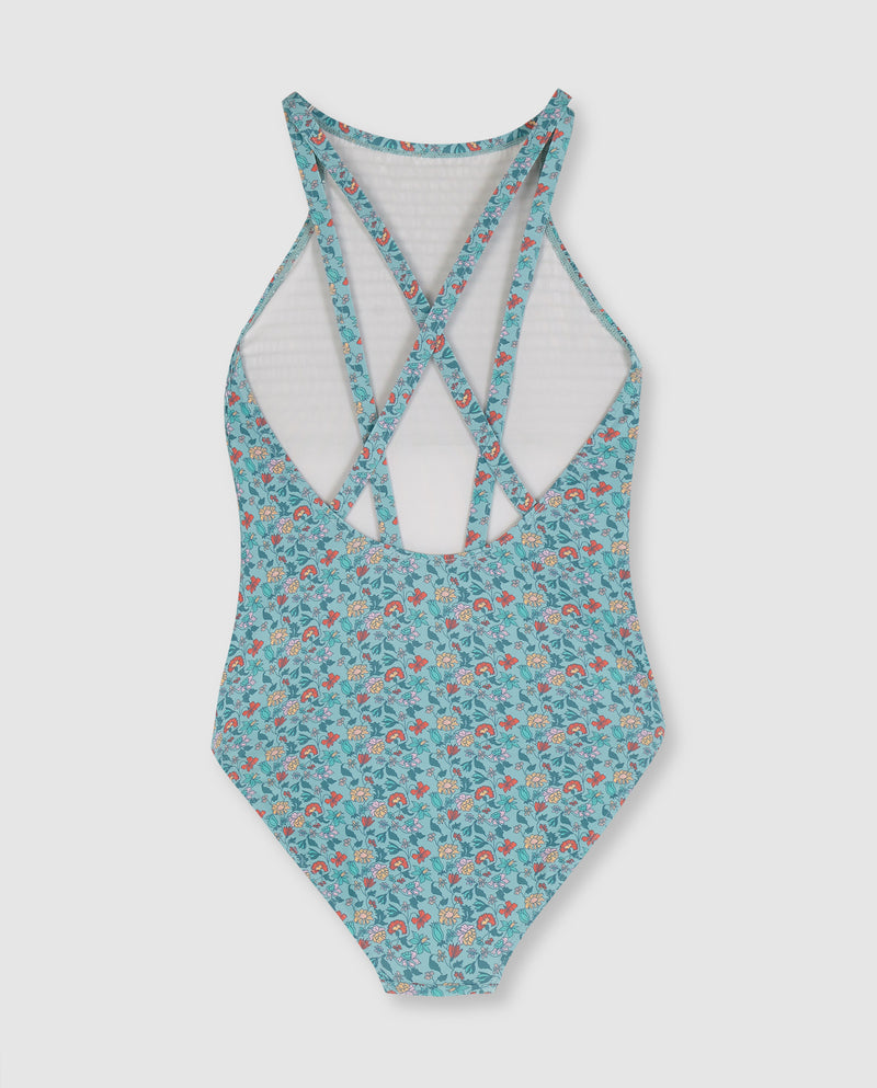 Traje de Baño con Estampado Flores