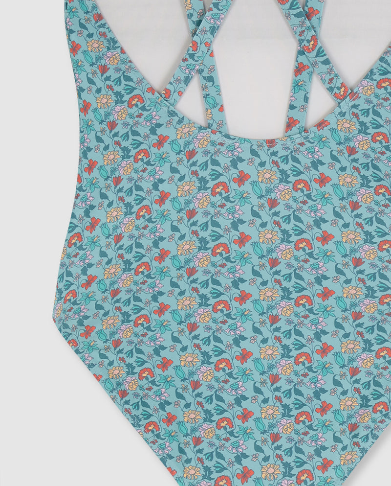 Traje de Baño con Estampado Flores