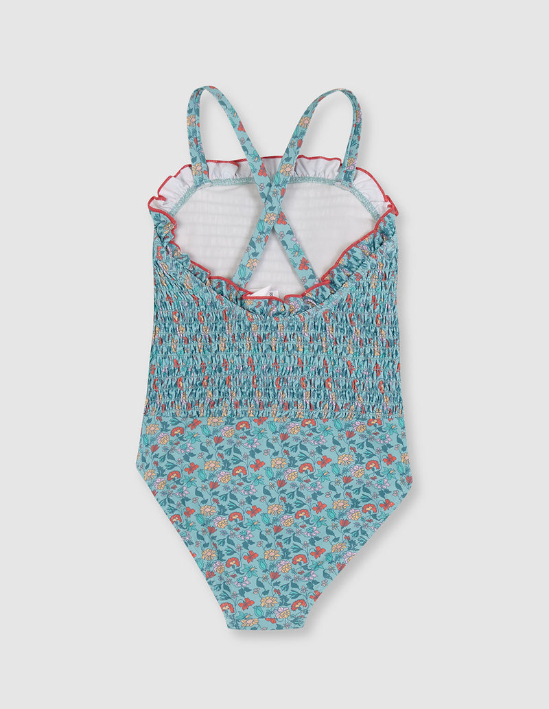 Traje de Baño con Estampado Flores