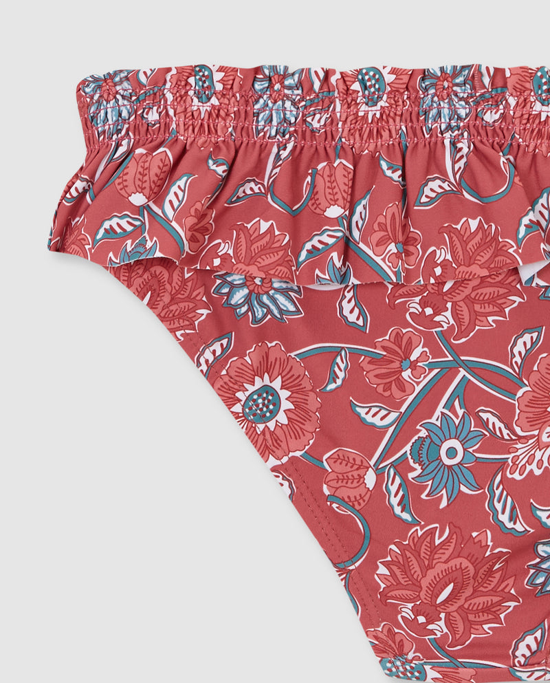 Traje de baño para niña con flores