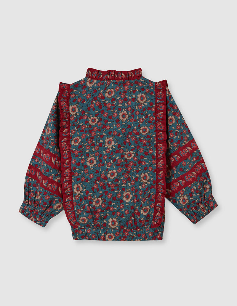 Camisa de flores para niña