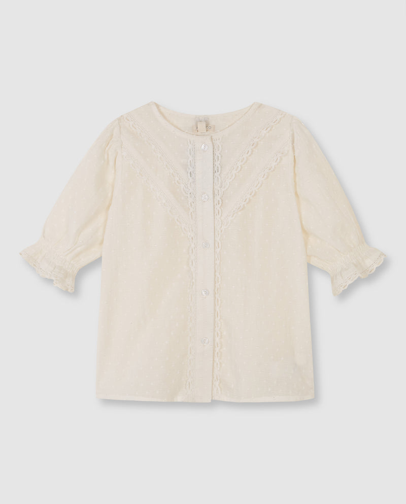 Blusa Con Tiras Bordadas