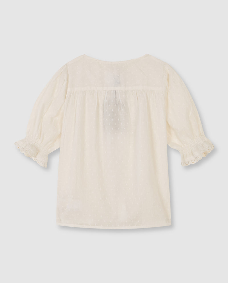 Blusa Con Tiras Bordadas
