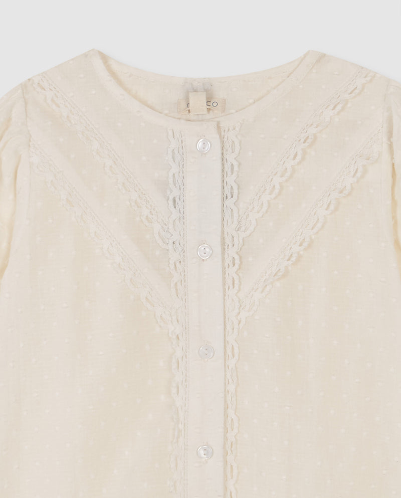 Blusa Con Tiras Bordadas