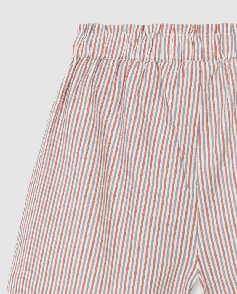 Falda pantalón con tejidos en contraste