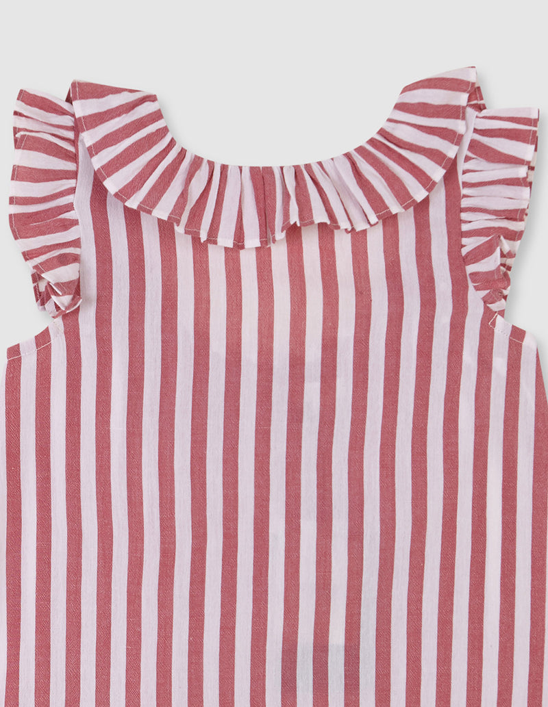 Vestido De Bambula De Rayas