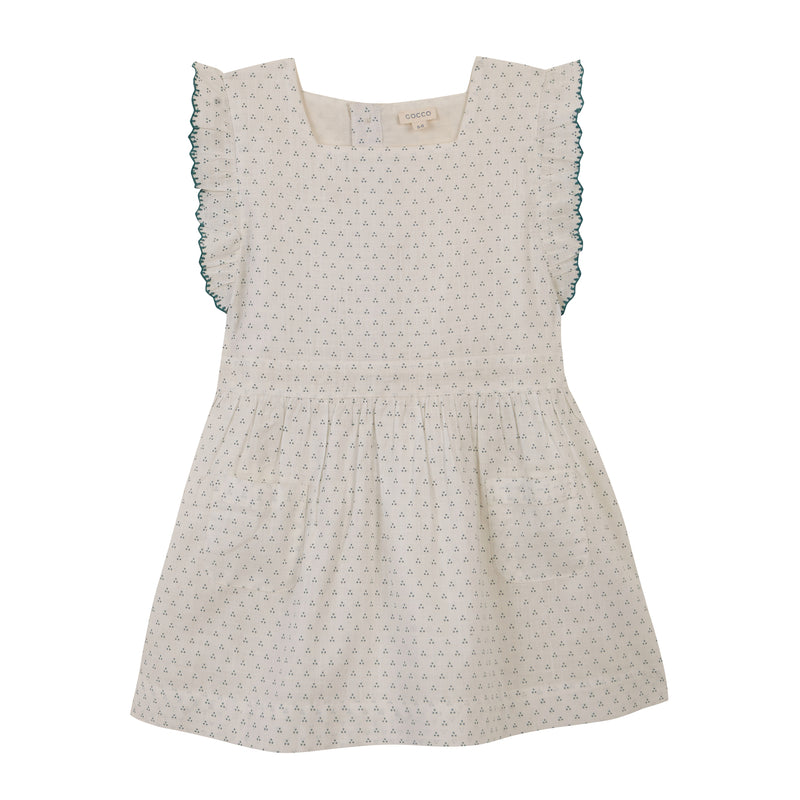 Vestido Con Lunares Pequeños Con Bordado