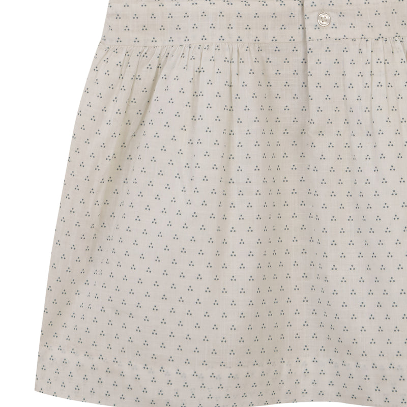 Vestido Con Lunares Pequeños Con Bordado