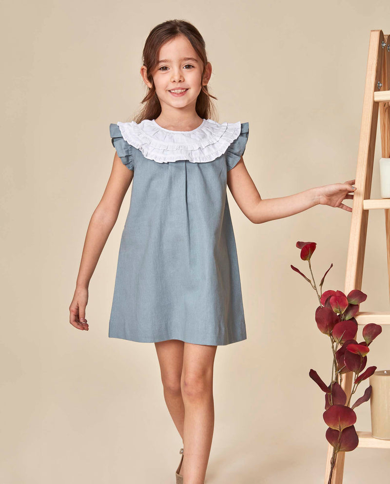Vestido Cuello Contraste