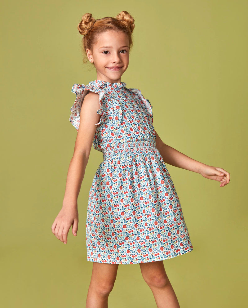 Vestido De Flores Con Cintura Engomada