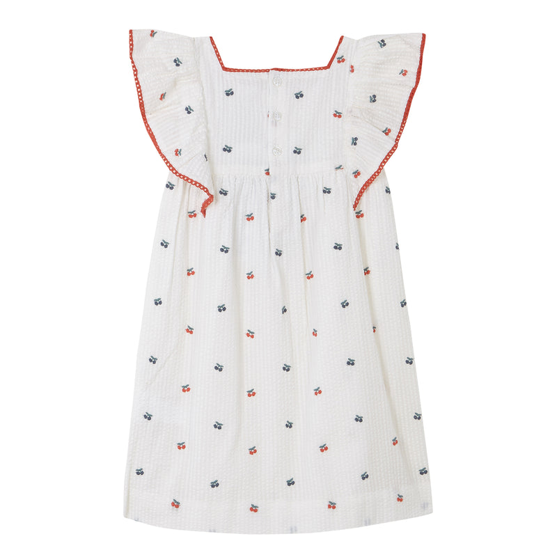 Vestido plisado para niña con estampado