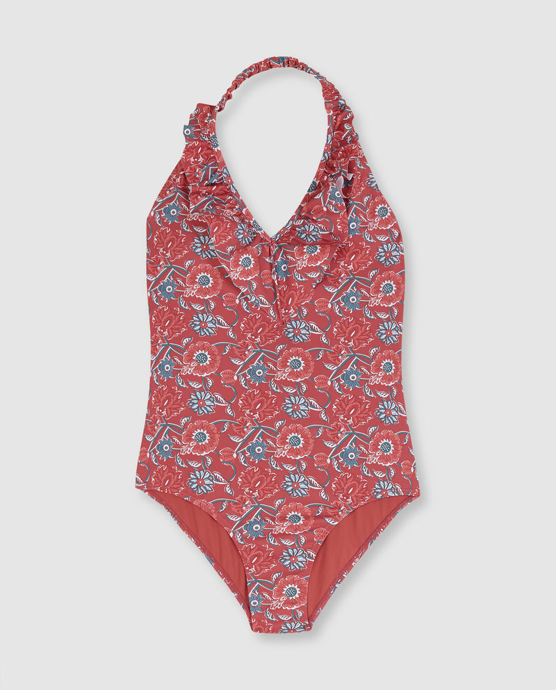 Traje de baño de una pieza para mujer con estampado