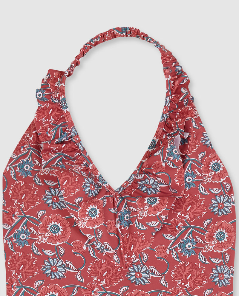 Traje de baño de una pieza para mujer con estampado