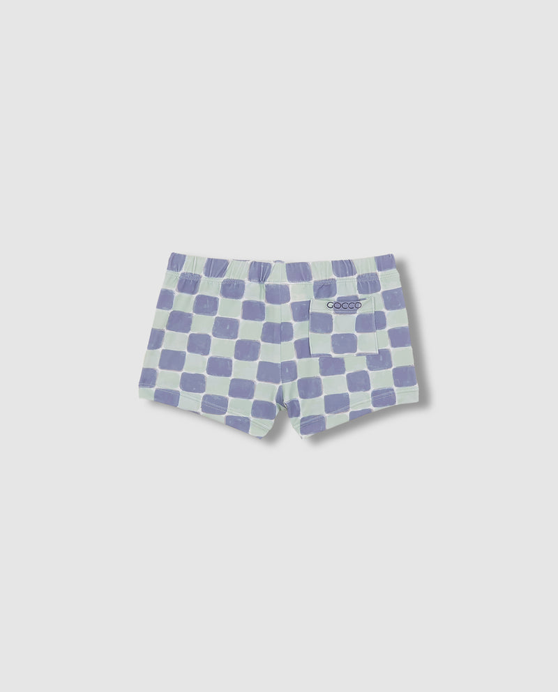 Traje de Baño con Estampado De Cuadros