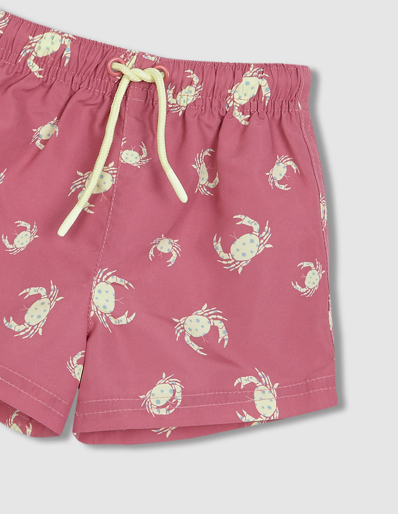 Traje de baño para niño de cangrejos