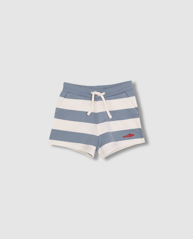 Short de rayas azules para niño