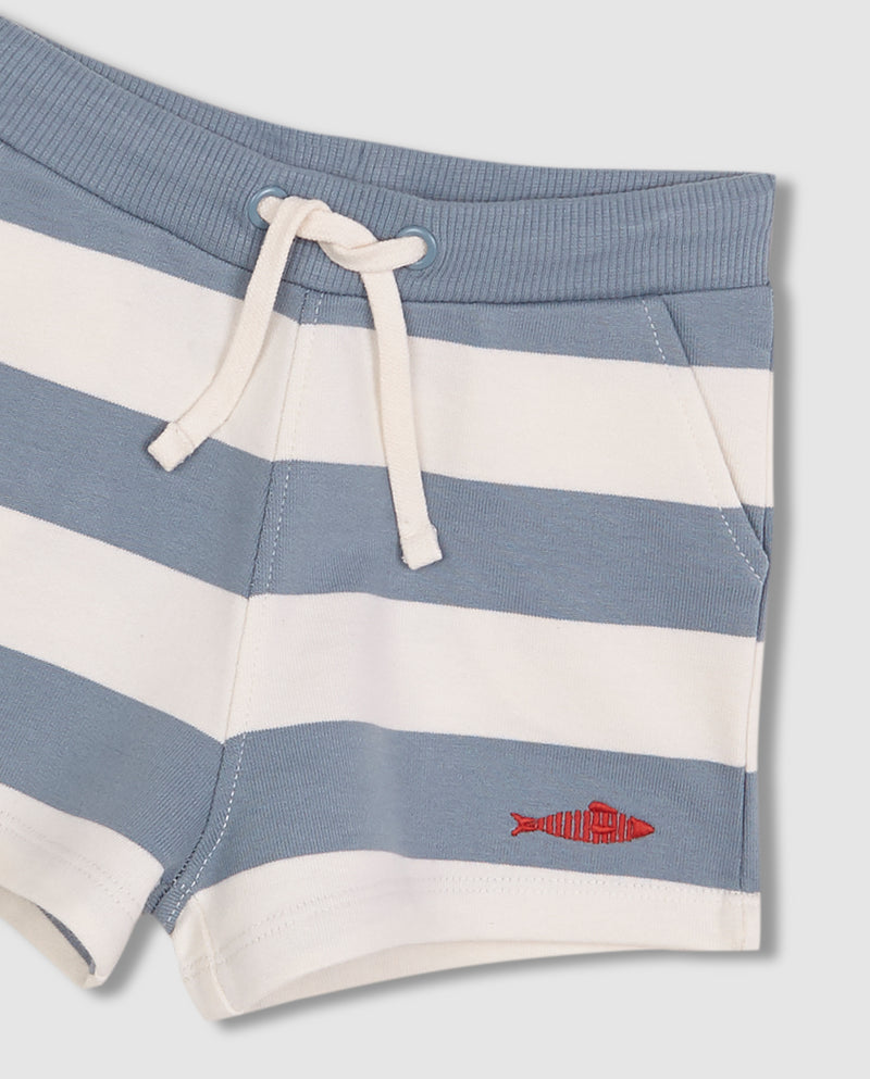Short de rayas azules para niño