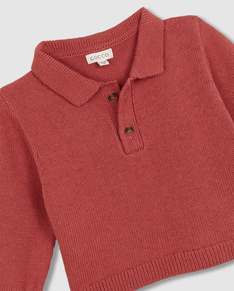 Suéter estilo polo