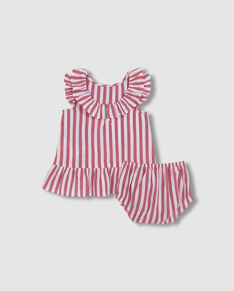 Vestido De Bambula De Rayas