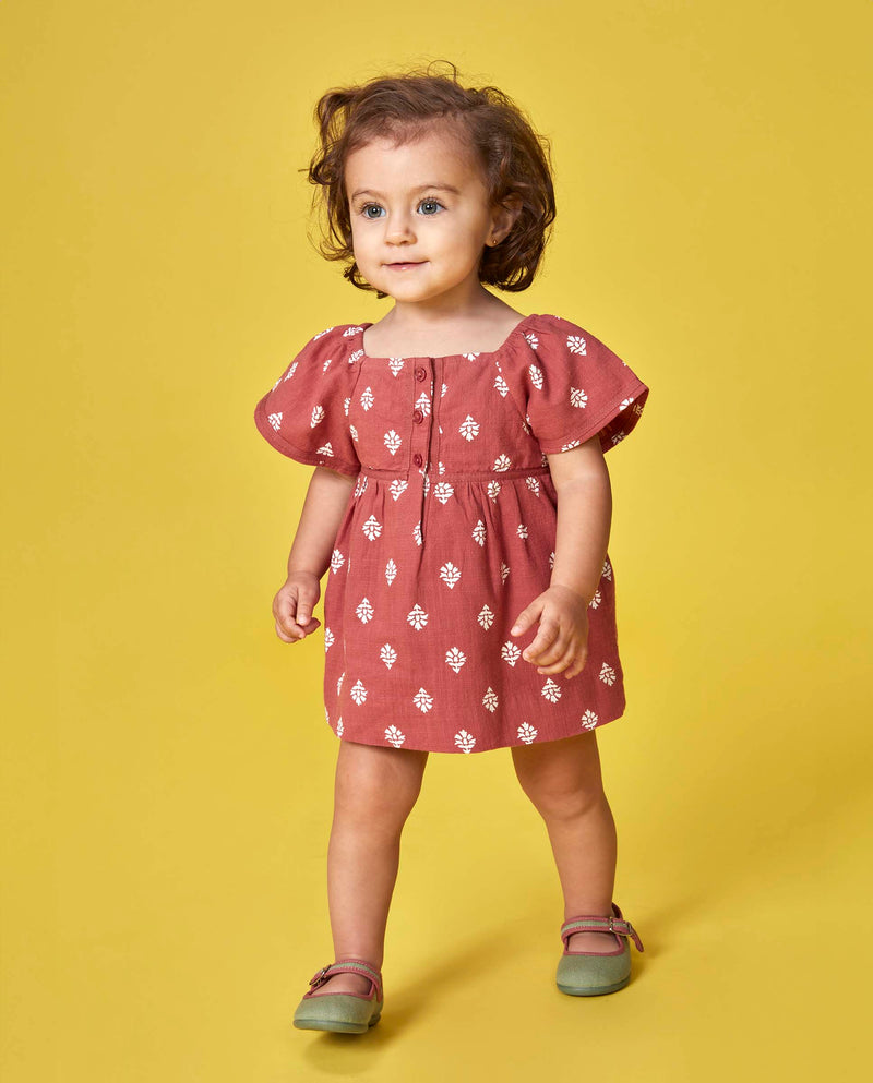Vestido block print para bebé
