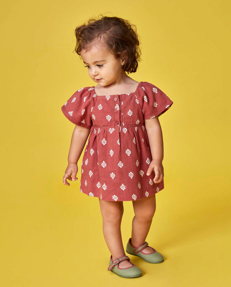 Vestido block print para bebé