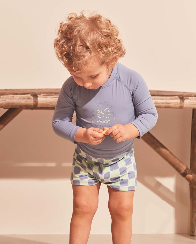 Traje de baño azul para bebé niño