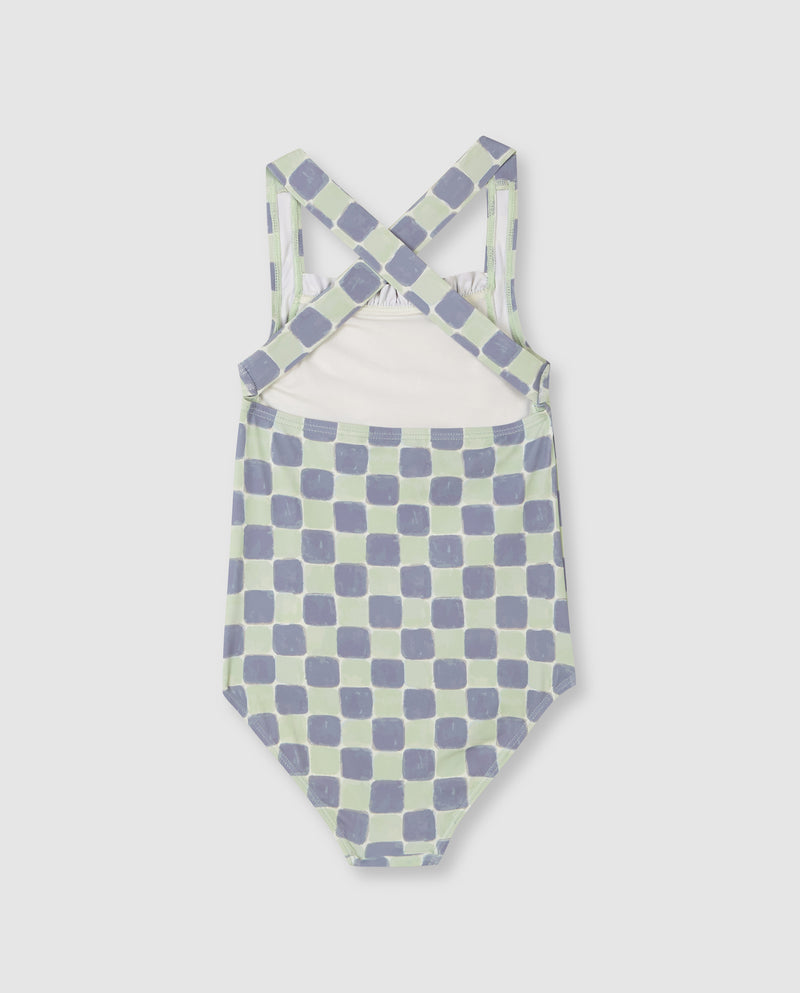 Traje de bano con estampado de cuadros