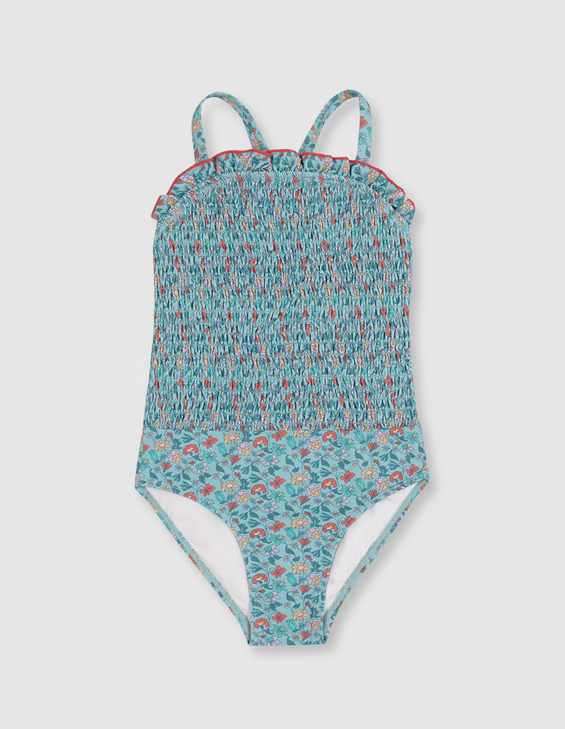 Traje de baño turquesa para niña