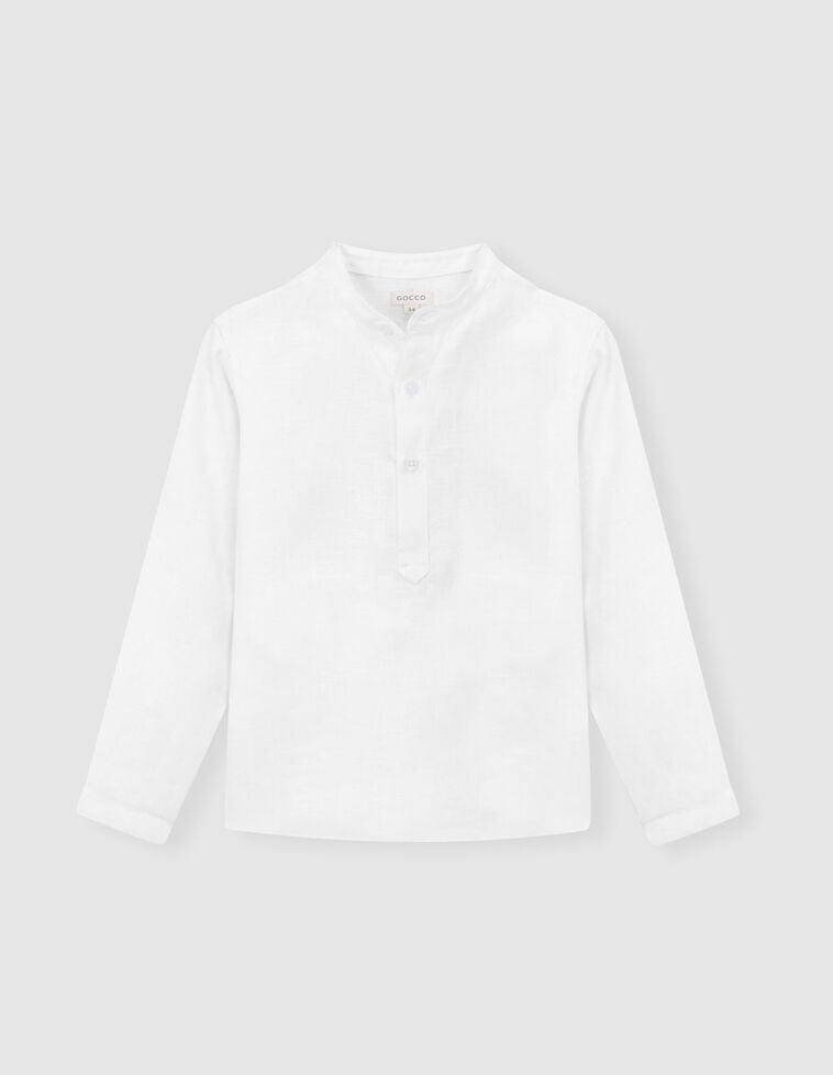 Camisa panadera lino blanca