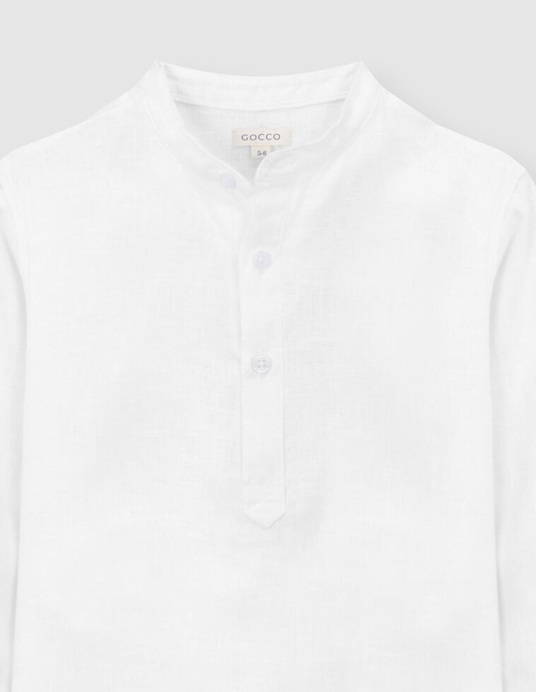 Camisa panadera lino blanca