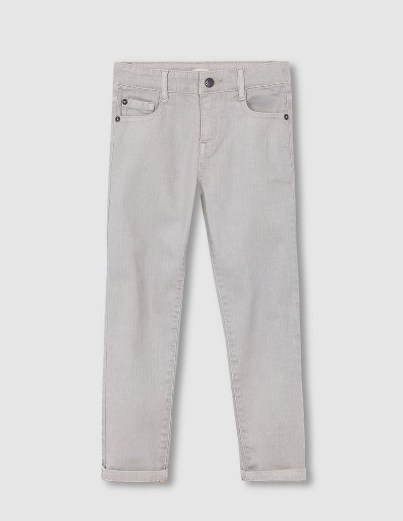 Pantalón cinco bolsillos gris claro